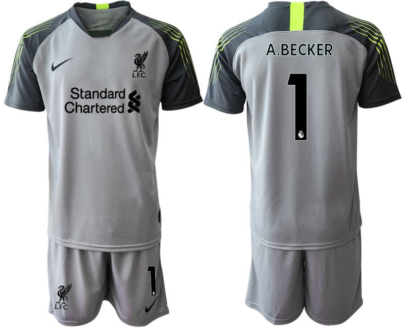 Men 2020-2021 club Liverpool goalkeeper grey #1 Soccer Jerseys1